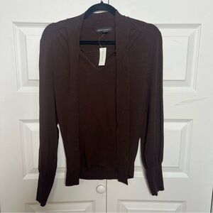 NWT Banana Republic Brown Tie-Neck Sweater – Size Medium